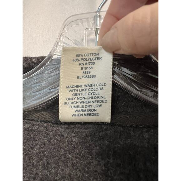 Blair | Women's Full Zip Dark Gray Sweatshirt Fleece Robe Pockets Cozy- Sz S - Picture 3 of 8